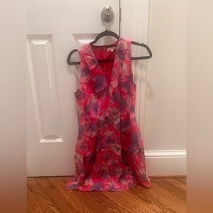 Pink floral Rebecca Taylor knee length dresss